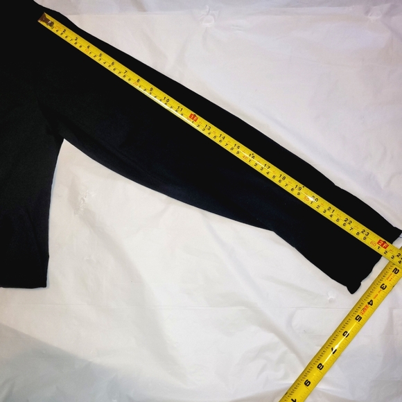 [EUC]Apostrophe Stretch Black Long-Sleeve Button-Down Dress Shirt w/ Lace Panels - Picture 16 of 16